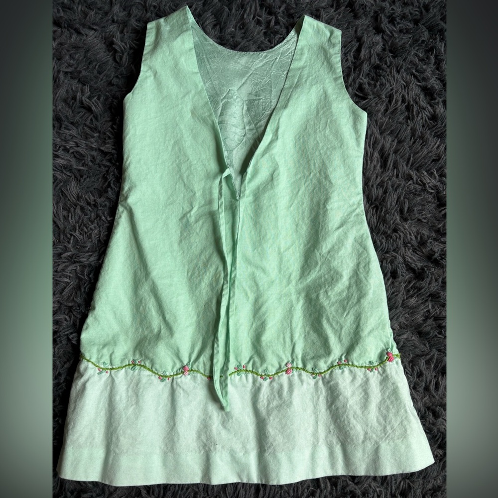 Isabel Garreton Light Green Hand Smocked Dress - Picture 2 of 7